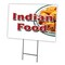 Signmission Indian Food Yard Sign & Stake outdoor plastic coroplast window, C-2436 Indian Food C-2436 Indian Food - alternate 1